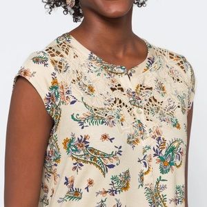 Daniel Rainn Torres  Split Neck Knit Top Size Large